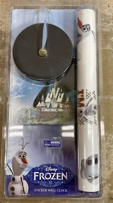 Disney's Frozen Olaf & Sven Sticker 4" Wall Clock - New - Image 1 of 2