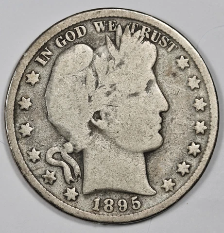 1895 Barber Half.  VG.  184899A Cover