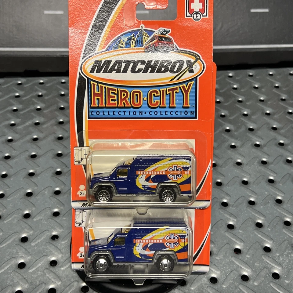 2003 Matchbox Hero City #12 Ambulance Logo