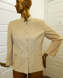Giacca blazer St John Sport taglia L beige con bottoni - Foto 1 di 5
