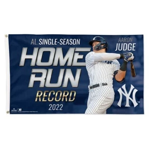 AARON JUDGE AL HOME RUN RECORD 2022 NEW YORK YANKEES 3'X5' DELUXE FLAG WINCRAFT - Picture 1 of 1
