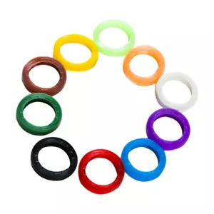 32PCS Tappi Chiave Silicone Colore Luminoso Manicotto Tappi Chiave Elastici Etichette Chiave - Foto 1 di 11
