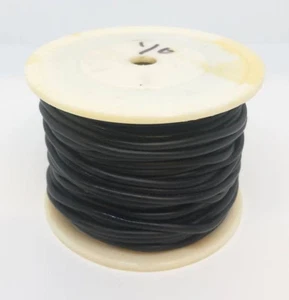 SPOOL OF BLACK 1/0 SURGE TUBING FOR STRIPER/COBIA/GROUPER FISHING/UMBRELLA RIGS - Imagen 1 de 1