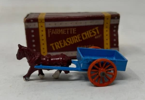 Vintage Moko Toys Farmette Series Horsedrawn Miller's Cart Broken Foot On Horse - Picture 1 of 10