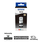 Genuine Epson 104 Black Ink Bottle for Ecotank ET-2710 ET-2711 ET-4700  ET-2814