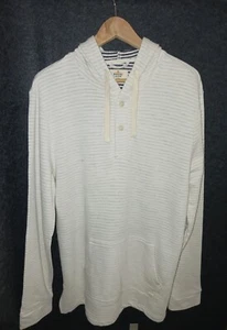 MARINE LAYER Montecito Men’s Hoodie Natural Stripe Size XL MSRP $108 - Picture 1 of 12