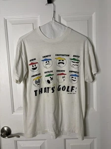 Vintage 1997 That’s Golf Ball Emotions Funny T-Shirt SS Sz M White READ - Picture 1 of 14