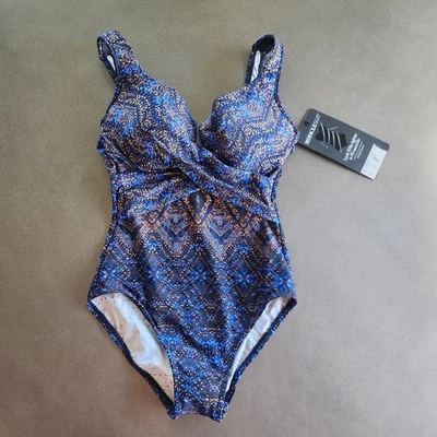 Miraclesuit Criss Cross Escape One Piece Bathing Suit Size 8 In Thebes NWT - Image 1 of 4