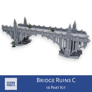 Bridge Ruins C | Vertex Tertius | Gothic Terrain Scenery for Tabletop Wargaming - Picture 1 of 8