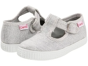 Cienta 51000 Sneakers Toddler US 6.5 Silver Adjustable T-Strap Shoes ZPO2489 - Picture 1 of 10