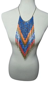 Collana fata western hippie boho hippie con perline fatta a mano - Foto 1 di 6