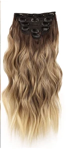 Extensiones sintéticas resistentes al calor con onda de cuerpo suelto con clip 20" color (R2/10/613) - Imagen 1 de 2