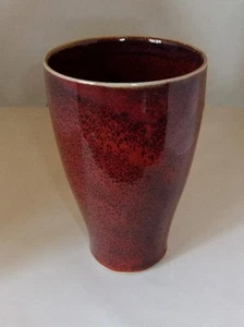 Vintage Dartington  ( Dart ) Pottery Vase in Oxblood Glazed Stoneware: seal mark - Picture 1 of 8