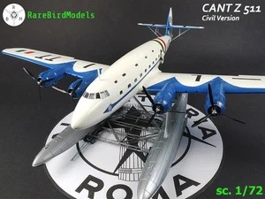 CANT Z511  Idrovolante Bimotore Civil Versio 1/72 with  Trolley and Interior RBM - Foto 1 di 24