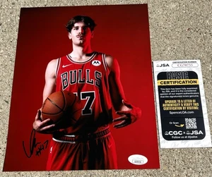 LACHLAN OLBRICH Chicago Bulls SIGNED 8X10 Photo JSA COA AUSTRALIA B - Picture 1 of 3
