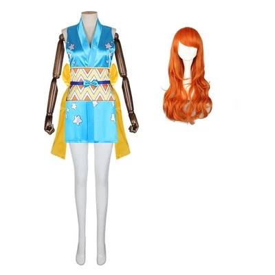 2026 New Cosplay Anime Nami Halloween Costume Suit Wig Outfit Fancy Party Dress - Image 1 of 4