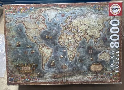Quebra-cabeça Educa 8000 peças - MAPA HISTÓRICO DO MUNDO - Leia - Imagem 1 de 4