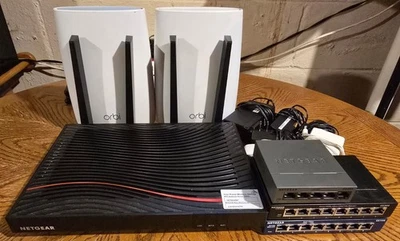 Netgear Network Solution - Swiches - WiFi - Cable Modem Router - Orbi Devices - Image 1 of 2