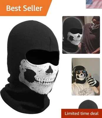 Máscara de calavera esqueleto única con efecto agrietado para espeluznantes fiestas de Halloween Foto 1 de 4