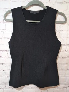ALEXANDER WANG Black Ribbed Sweater Knit Sleeveless Top Size L Designer Women - Picture 1 of 16