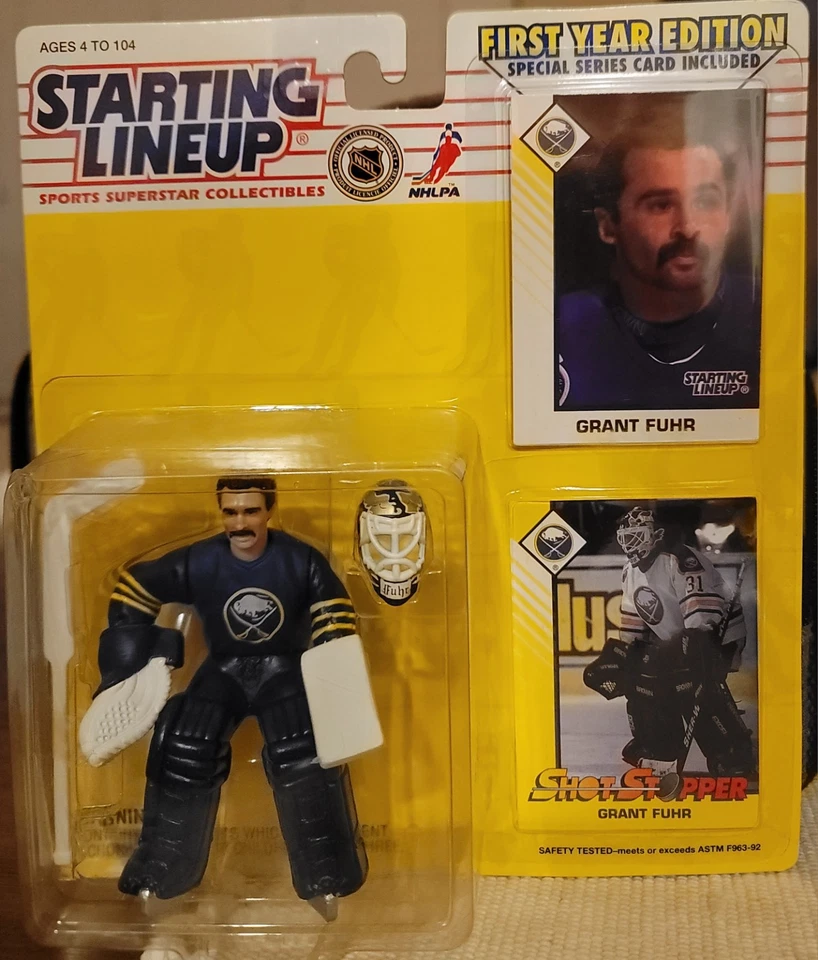 1993 Kenner Starting Lineup Grant Fuhr SLU Buffalo Sabres lacrado de fábrica NOVO - Imagem 1 de 1