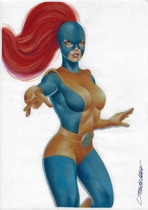 💥Jean Grey (09"x12") original comic art by Jackes Santos - TramaStudio💥 - Picture 1 of 9