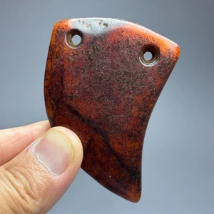 2.6'' China Hongshan Culture Old Jade Carved Axe Amulet Pendant H673 - Picture 1 of 12