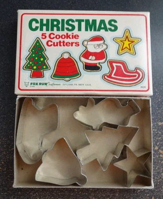 Fox Run Craftsman Christmas 1984 5 cortadores de galletas en muy buen estado Foto 1 de 3