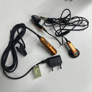 Sony Ericsson HPM-64 Headphones for K660i K750i K770i K800i K850i black&orange - Picture 1 of 3