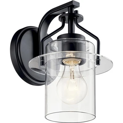 Kichler Lighting 55077BK Everett 1 Light 6.5 inch Black Wall Sconce Wall Light - Image 1 of 4