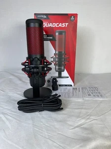 HyperX QuadCast 4P5P6AA Schwarz Rot USB Kondensator Gaming Unidirektionales Mikrofon - Bild 1 von 12