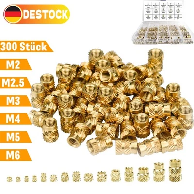300 Stück Gewindeeinsatz Set M2-M6 für 3D Druck Einpressmutter Gewindeeinsätze - Bild 1 von 4
