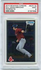 2010 BOWMAN CHROME #BCP179 WILL MIDDLEBROOKS ROOKIE RC, RED SOX - PSA 9 (968)