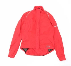 Gore Womens Red Windbreaker Jacket Size 8 Logo Water Resistant - Picture 1 of 10