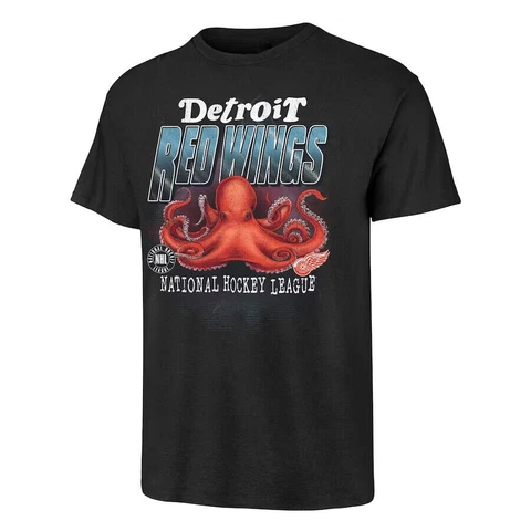 Detroit Red Wings Tradition Vtg Tubular T-Shirt - Black Unisex Cotton S-3XL Cover