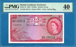 Britische Karibische Territorien, 1 Dollar, 1953, EF-PMG40, P7a - Bild 1 von 2