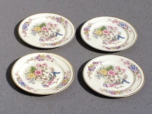 4 ROSENTHAL Porzellan Teller WINIFRED Paradiesvogel an Blumen je 2 x 1936 + 1937 - Bild 1 von 6