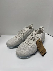 Nike Air VaporMax 2021 FlyKnit Shoes Womens Size 8.5 Phantom Metallic Silver - Picture 1 of 5
