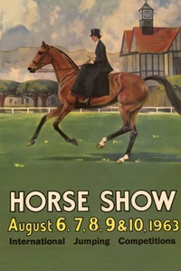 Affiche murale art vintage exposition de dressage 1962 spectacle de chevaux - AFFICHE 20x30 - Photo 1 sur 4