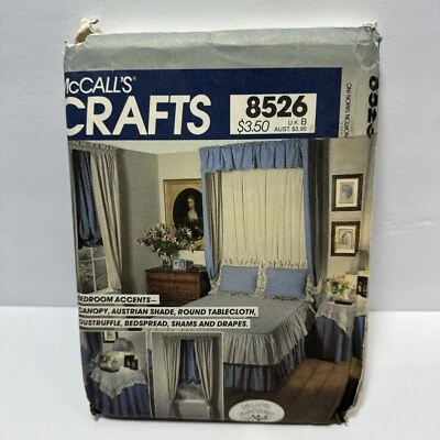 McCalls 8526 Home Decor Laura Ashley Pillow Canopy Shams Pattern *Uncut - Image 1 of 3