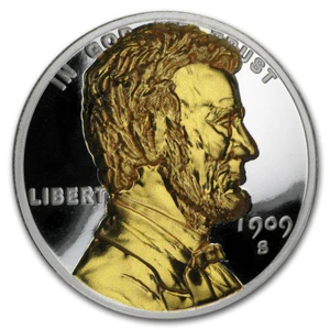 American Legacy Lincoln Penny Proof High Relief Gilded Incuse 1 OZ Silver - Picture 1 of 3
