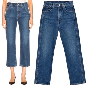 Goldsign Vintage High Rise Cropped Straight Leg Jeans in Hayward Wash Size 24 - Picture 1 of 16