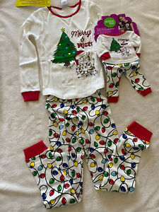 Dollie & Me Merry & Bright Girls & Matching Doll Christmas Pajama Set Sz 5,7,10