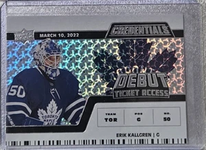 2022-23 Upper Deck Debut Ticket Access Erik Kallgren #112(RC)721/999 - Picture 1 of 2