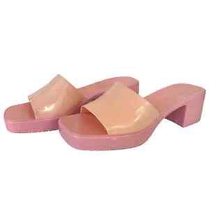 Steve Madden Barbie Pink Square Toe Block Heel Sandals Size 10 Women's