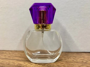 30ml 1oz Clear Empty Thick Glass, Perfume Bottle Gold Sprayer and Color Cap - Picture 1 of 1