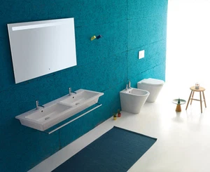 CERAMICA GLOBO FORTY3 LAVABO SOSPESO O SU MOBILE PREDISPOSTO MONOFORO - Foto 1 di 1