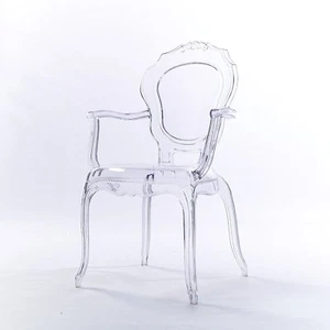 Contemporary Modern Transparent Single Mold Stacking Accent Chair - Picture 1 of 27