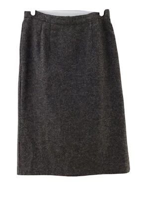 Briggs Talla 6 Pequeña De Colección 100% Lana Falda Gris Hasta la Rodilla Lápiz HECHO en EE. UU. Foto 1 de 4