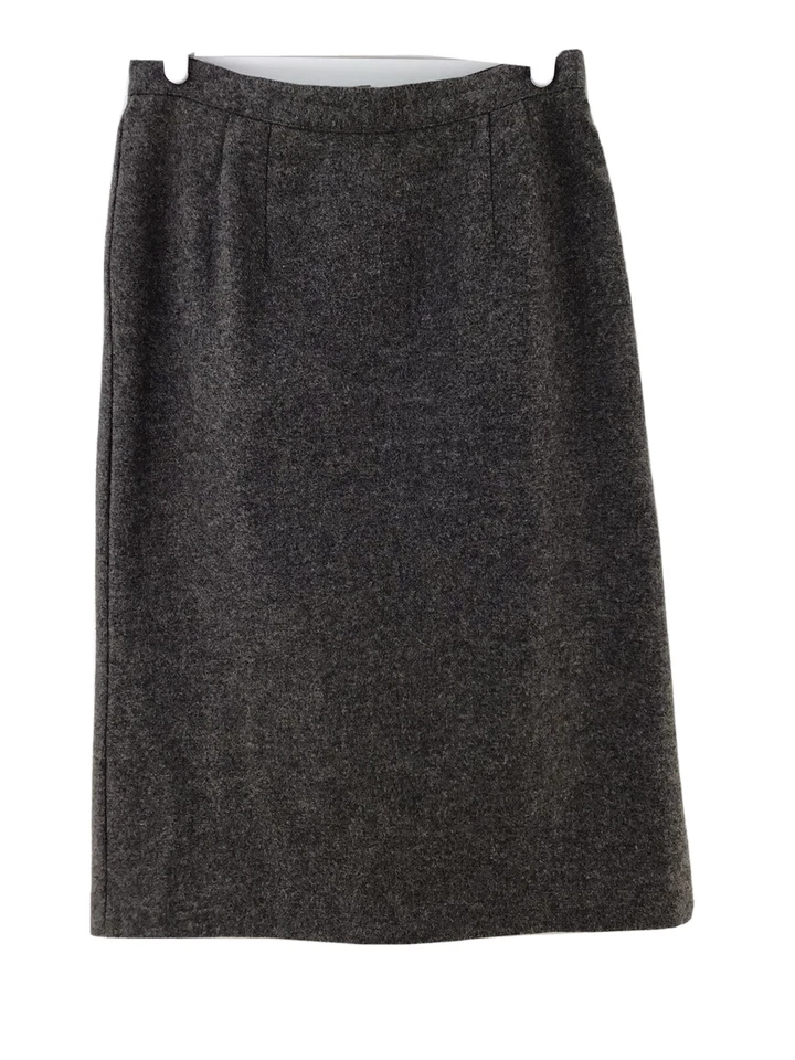 briggs size 6 small vtg 100% wool skirt gray knee length pencil MADE in USA - Изображение 1 из 4